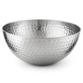 Elegant 10.75" Hammered Stainless Steel Serving Bowl